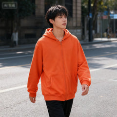 Men’s High Street Solid Zip-Up Hoodie