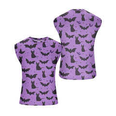 Black Bats Cute Cats Kitty Men Tank Top Gym To Street Sleeveless Bold Color Breathable Training Fit Vest Muscle Fitness Clothing