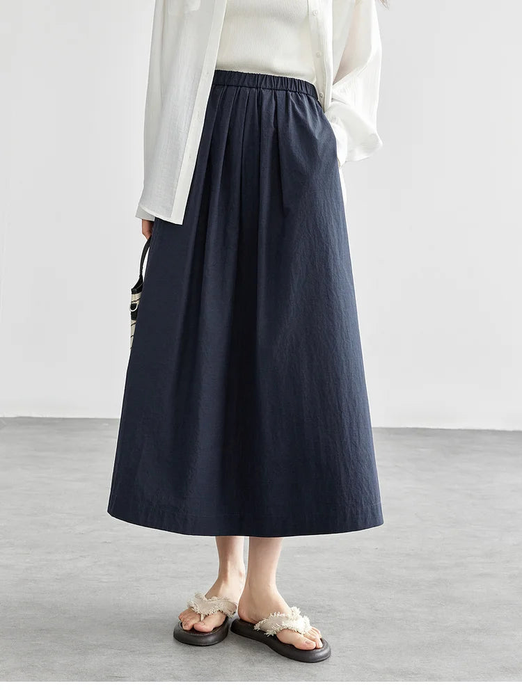 Office Essential A-Line Midi Skirt