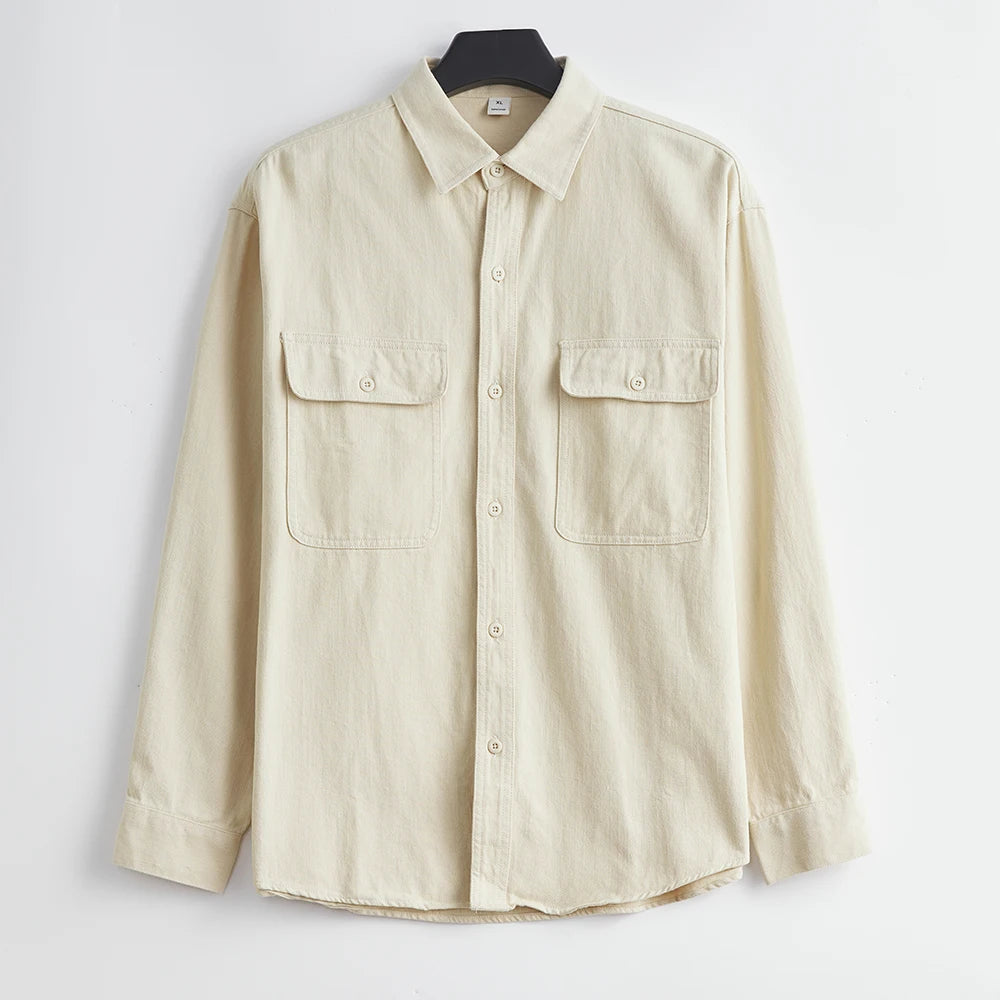 Vintage Cotton Workwear Shirt Men