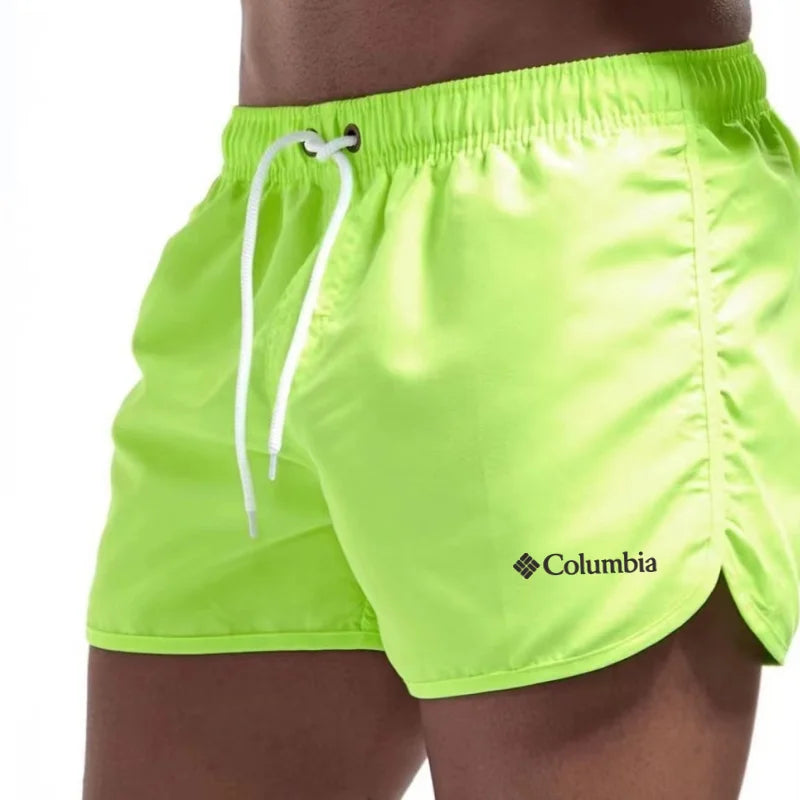 Summer Men'S Swim Shorts Trunks Quick Dry Board Bathing Suit Breathable Drawstring With Pockets For Surfing Beach