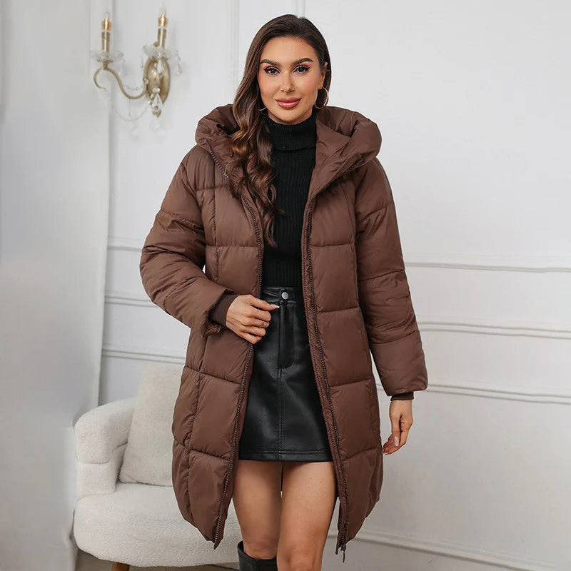 Hooded Quilted Winter Long Parka