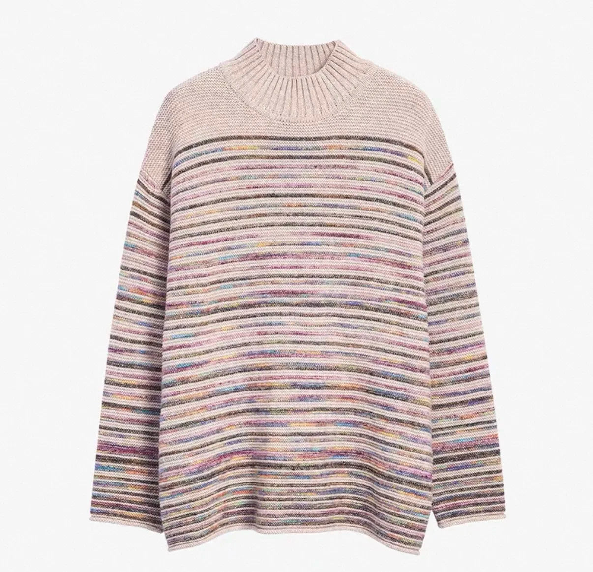 Floral Jacquard Knit Pullover Sweater