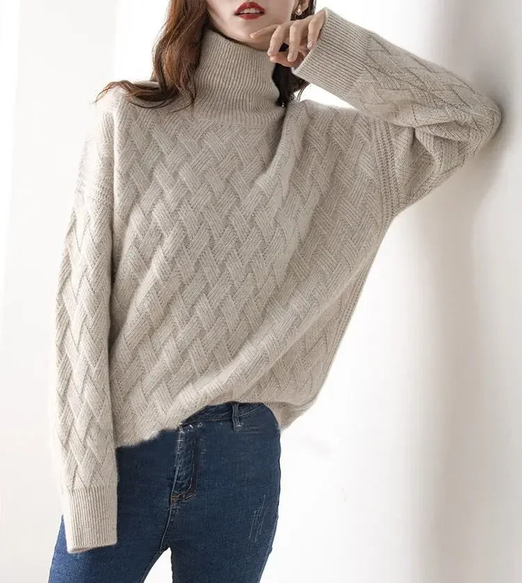 Oversized Turtleneck Winter Knit Sweater