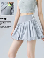 Women‘s Tennis Skirt Summer  High Waist Flared Golf Skirt with Built-in Shorts 2 in 1 Athletic Quick Dry Shorts Skirt Pickleball