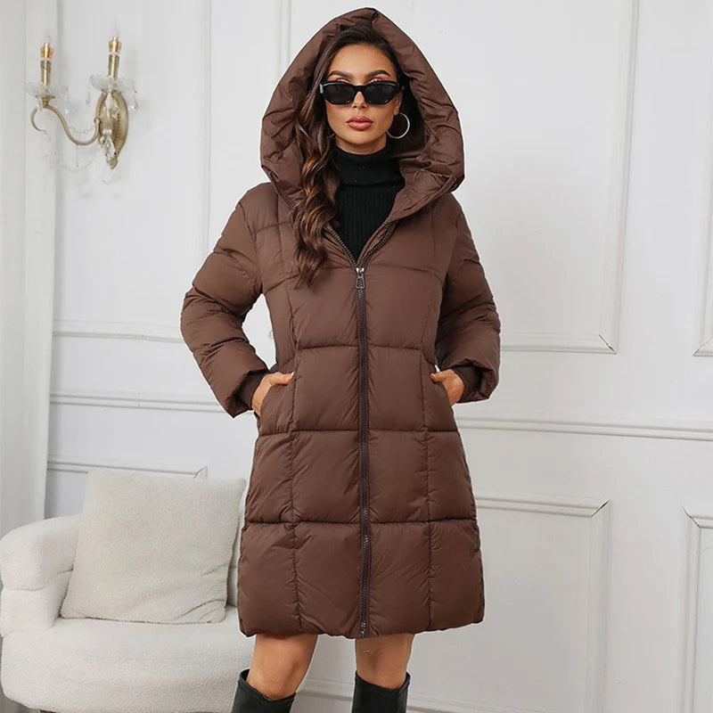 Hooded Quilted Winter Long Parka