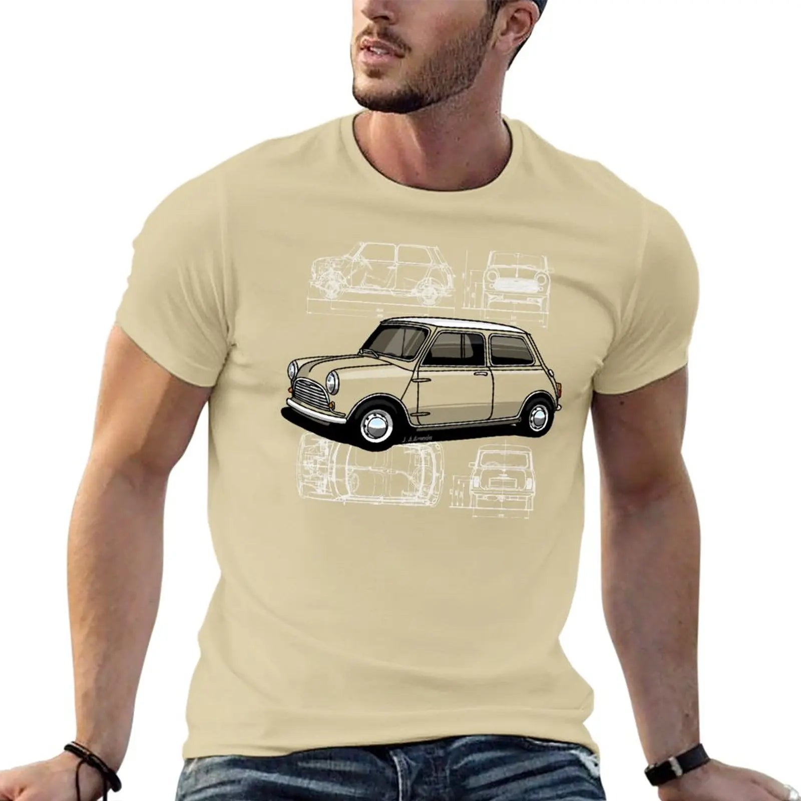 Vintage Rally Sketch Cotton Tee