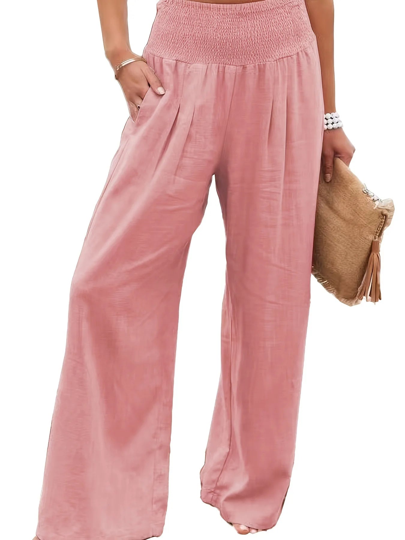 Drawstring Beach Wide Leg Pants