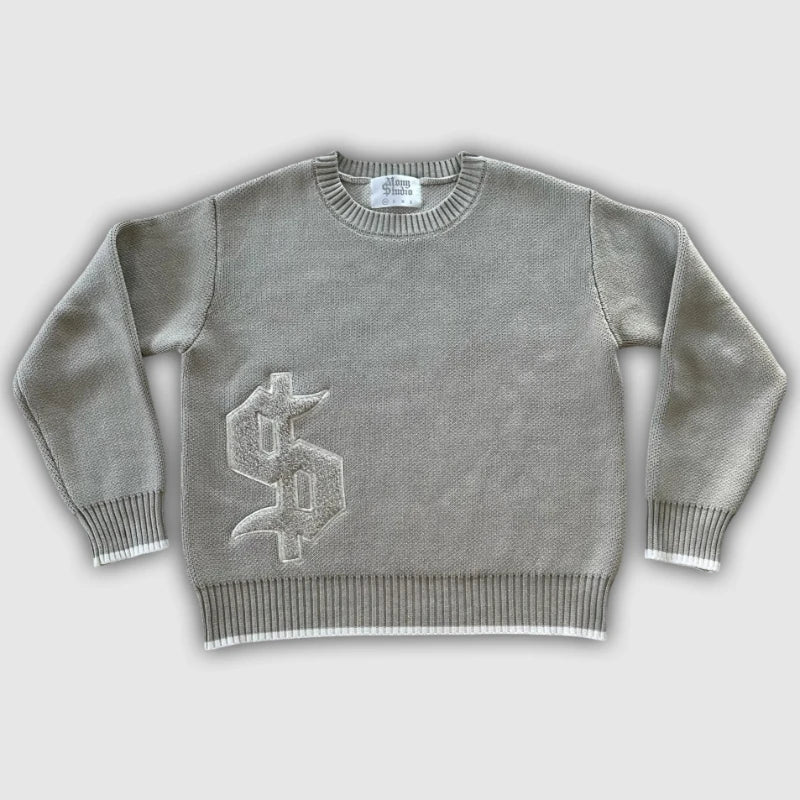 Oversized Gothic Embroidered Sweater