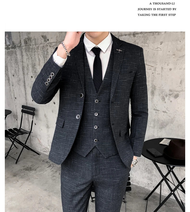 Refined Slim Wedding Suit Set