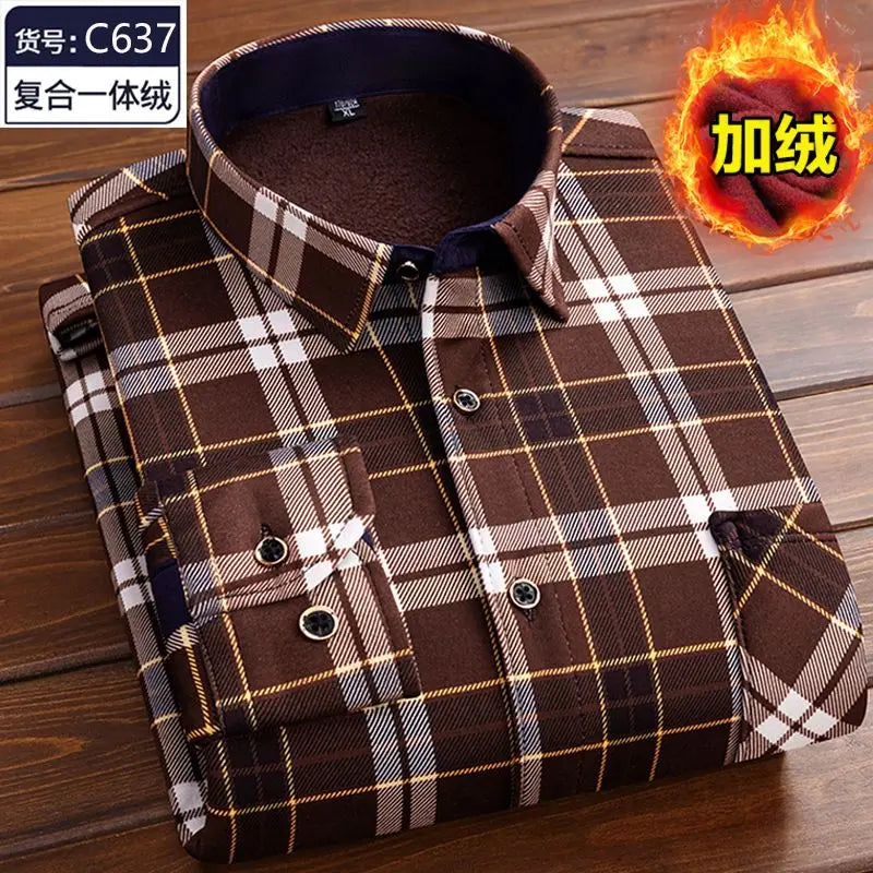 Fleece Plaid Thermal Shirt Jacket