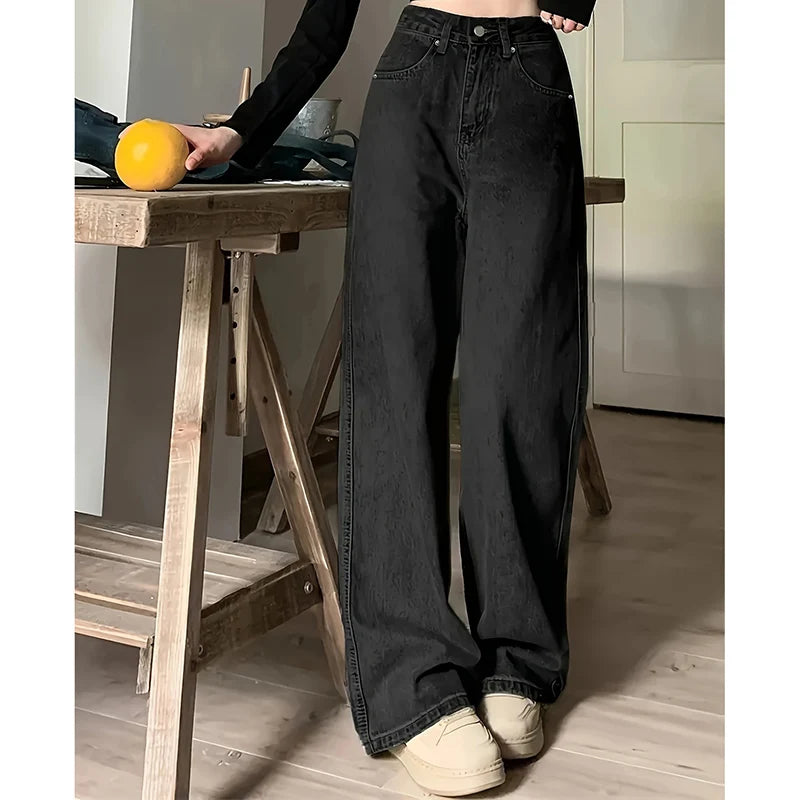 Loose High Waist Wide Jeans