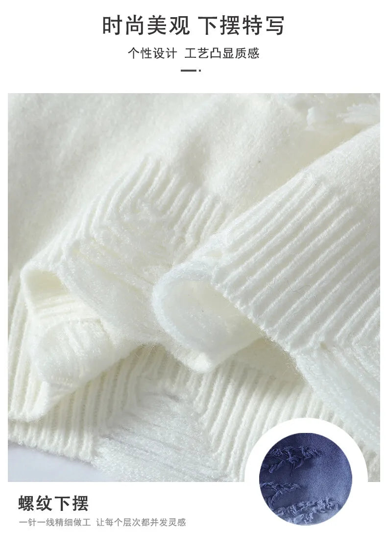 Winter Knit Crew Pullover Sweater