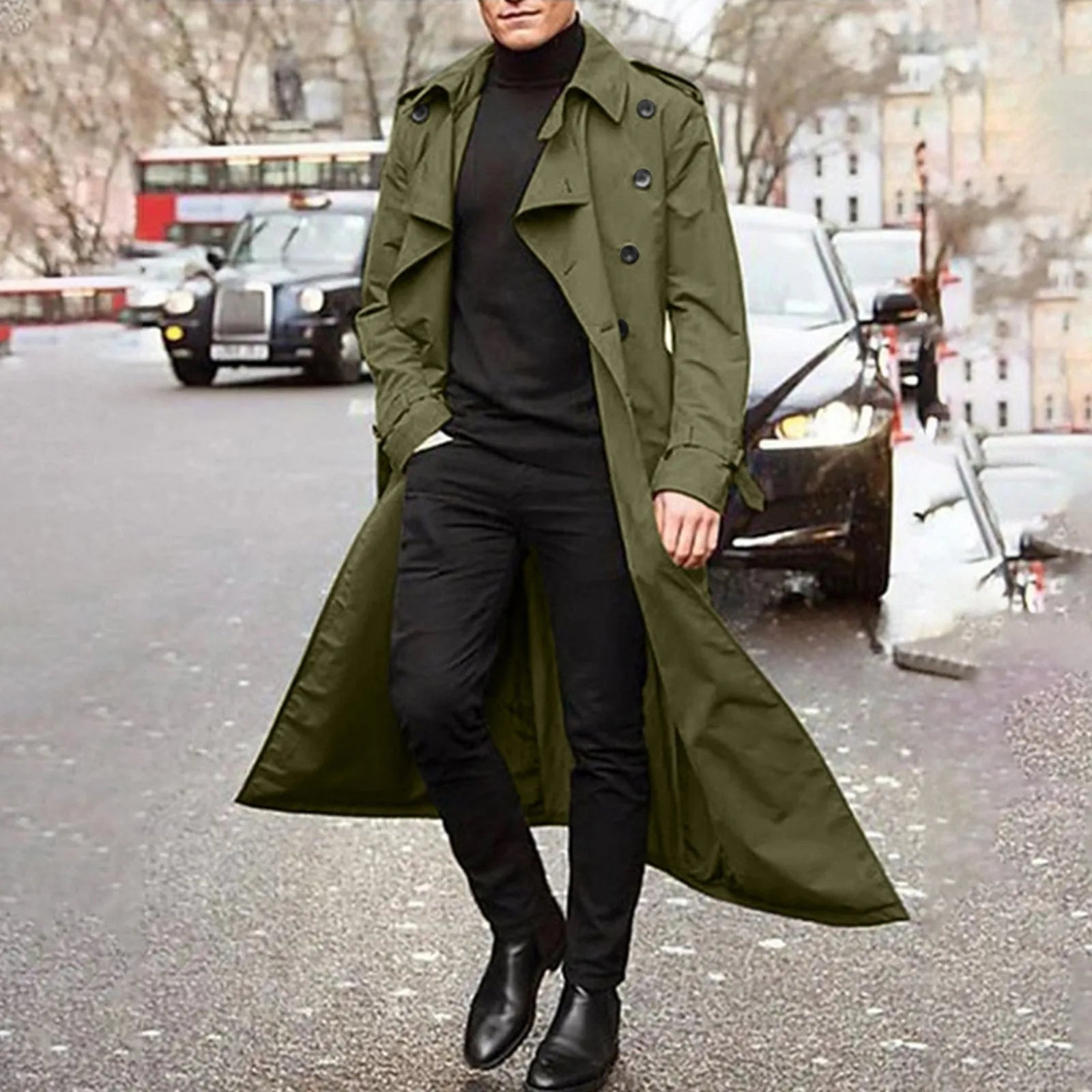 Full Length Single Breasted Trench