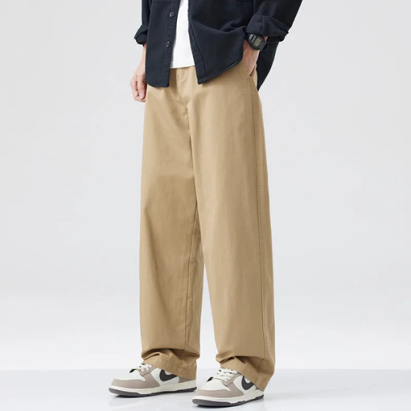 Retro Cotton Straight Casual Pants
