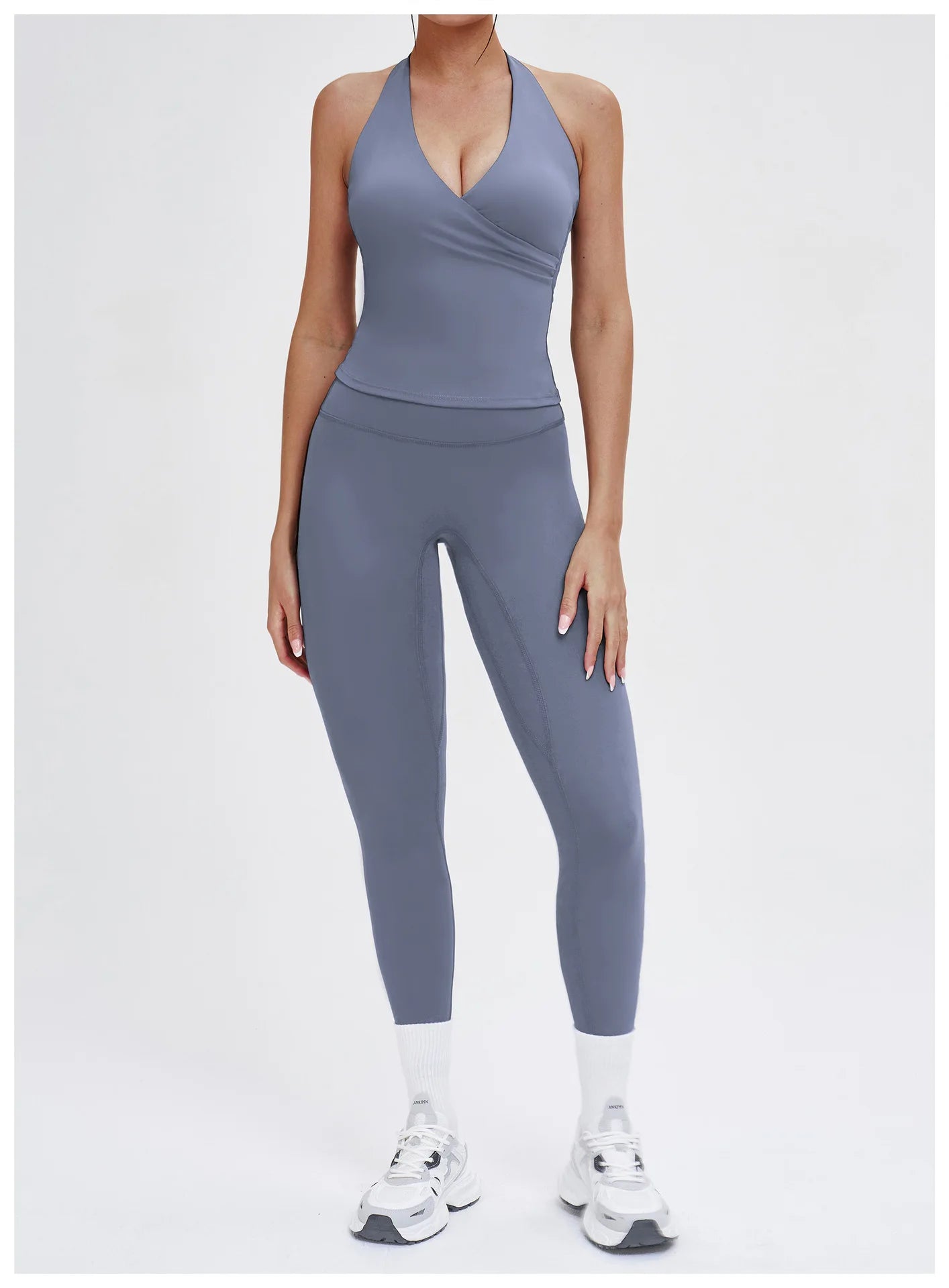Fitness Leggings High Rise Hip Lift Brushed Soft Material For Ladies Outdoor Elastic Slim Fit Outer Wear Sports Tight Pants