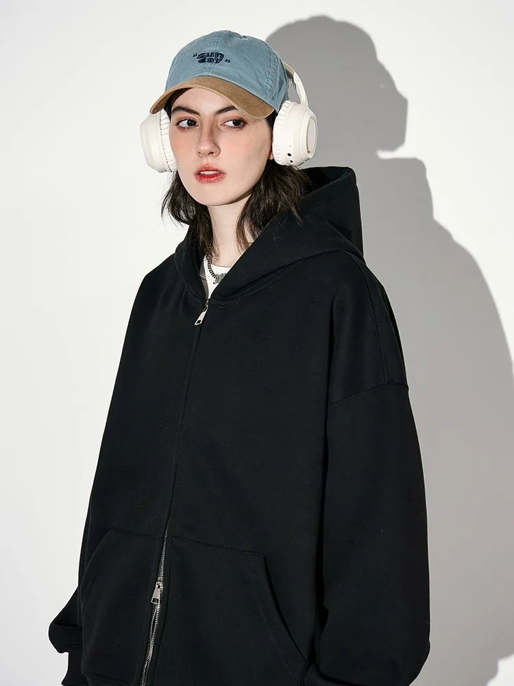 Warm Hooded Double Zip Jacket