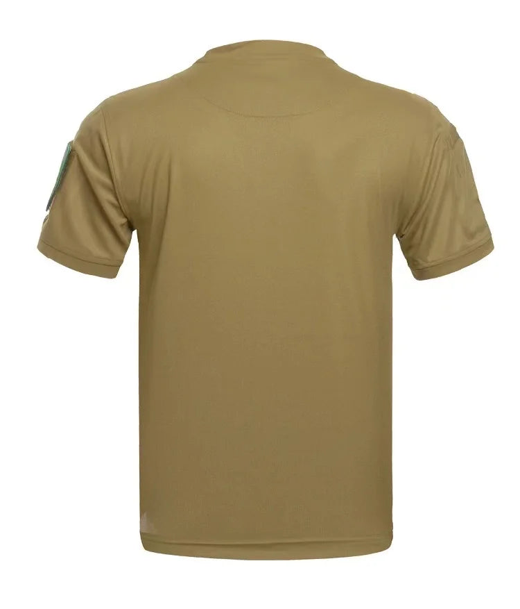 Mens Summer T-shirt Male Camping Hiking Trekking Tops Training Running Climbing Gym Breathable Pullover Casual Cargo Shirts