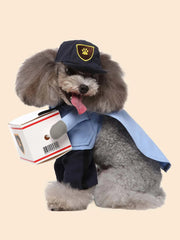 Pet Costume Fashion Courier Style Clothes Halloween Suit With a Hat Costume Apparel for Dog