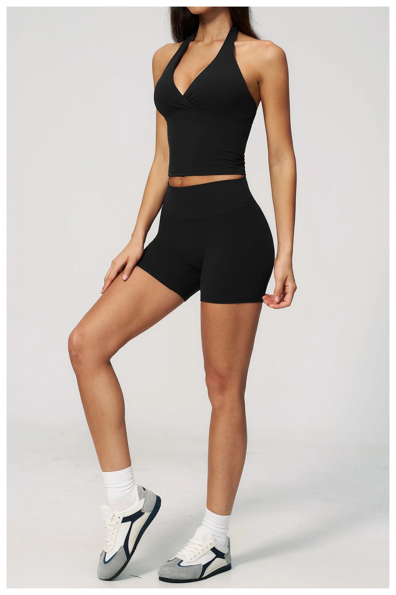 Yoga Outfit Set Fitness Two-Piece Set With No Embarrassing Lines Butt-Lifting Running Shorts Leggings Yoga Suit Athletic Wear