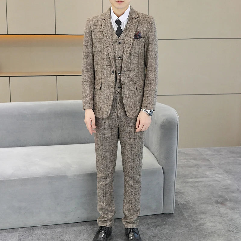 Three Piece Wedding Business Suit