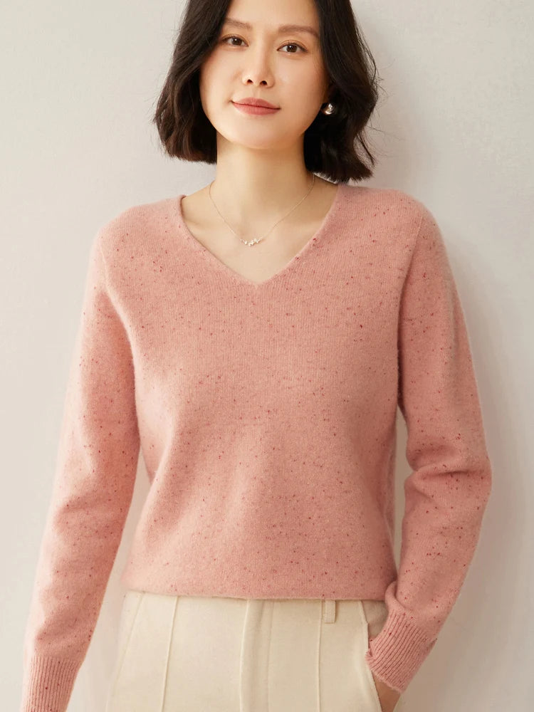 Merino Wool V Neck Sweater