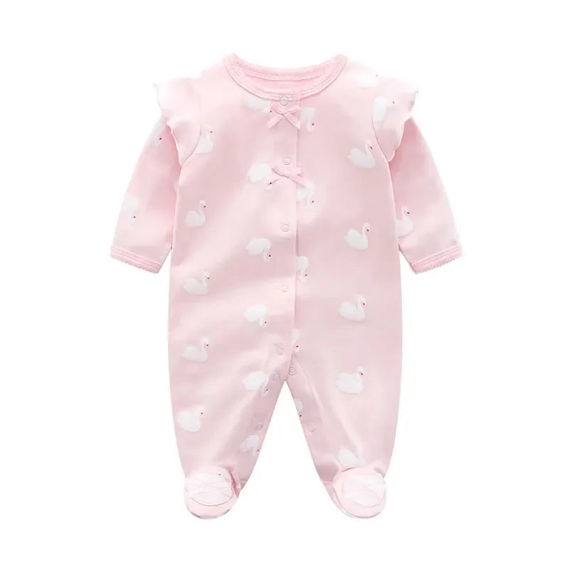 Sweet Striped Baby Girl Romper