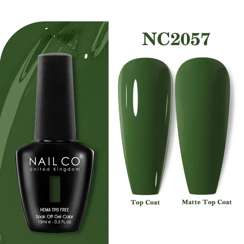 NAILCO 333 Colors Gel Nail Polish Semi Permanent Varnishes Nails Art Design Hybrid Soak Off Top Base Coat UV Gel Manicure 15ml