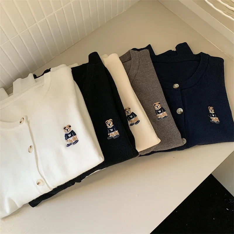 Korean V Neck Knit Cardigan