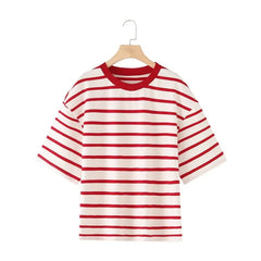 Striped Cotton Summer Tee Women