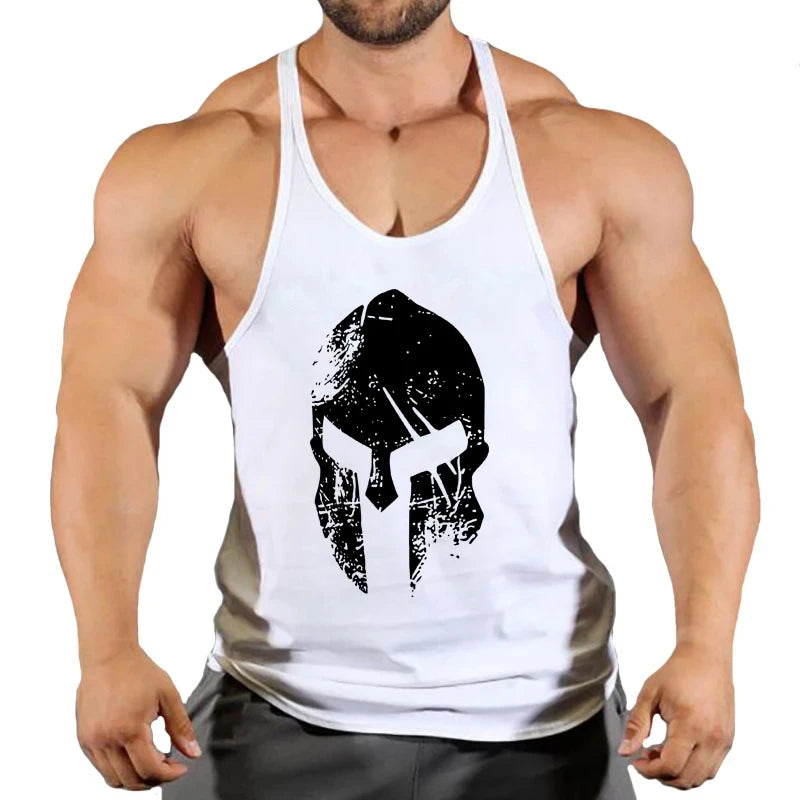 Gym T-shirts Muscle Men's Clothes Workout Fitness Shirt Singlets Tank Top Vest Man Sportswear Muscular Bodybuilding Stringer