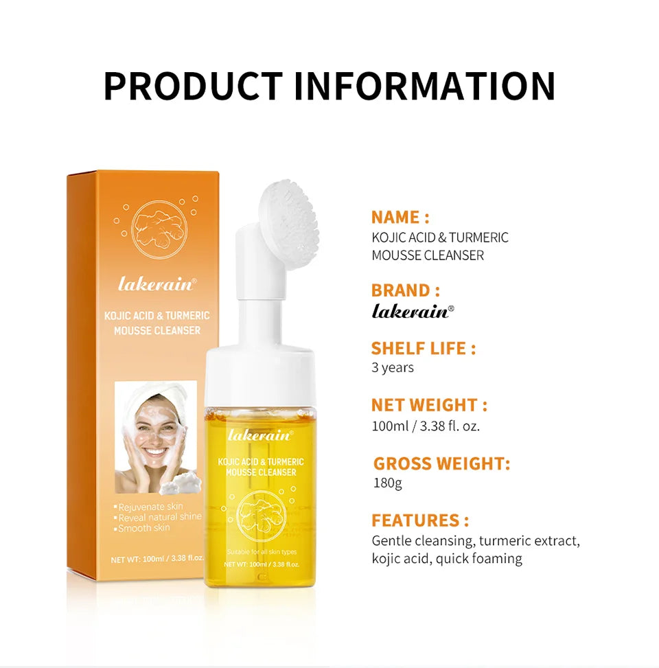 Turmeric Kojic Acid Cleansing Mousse