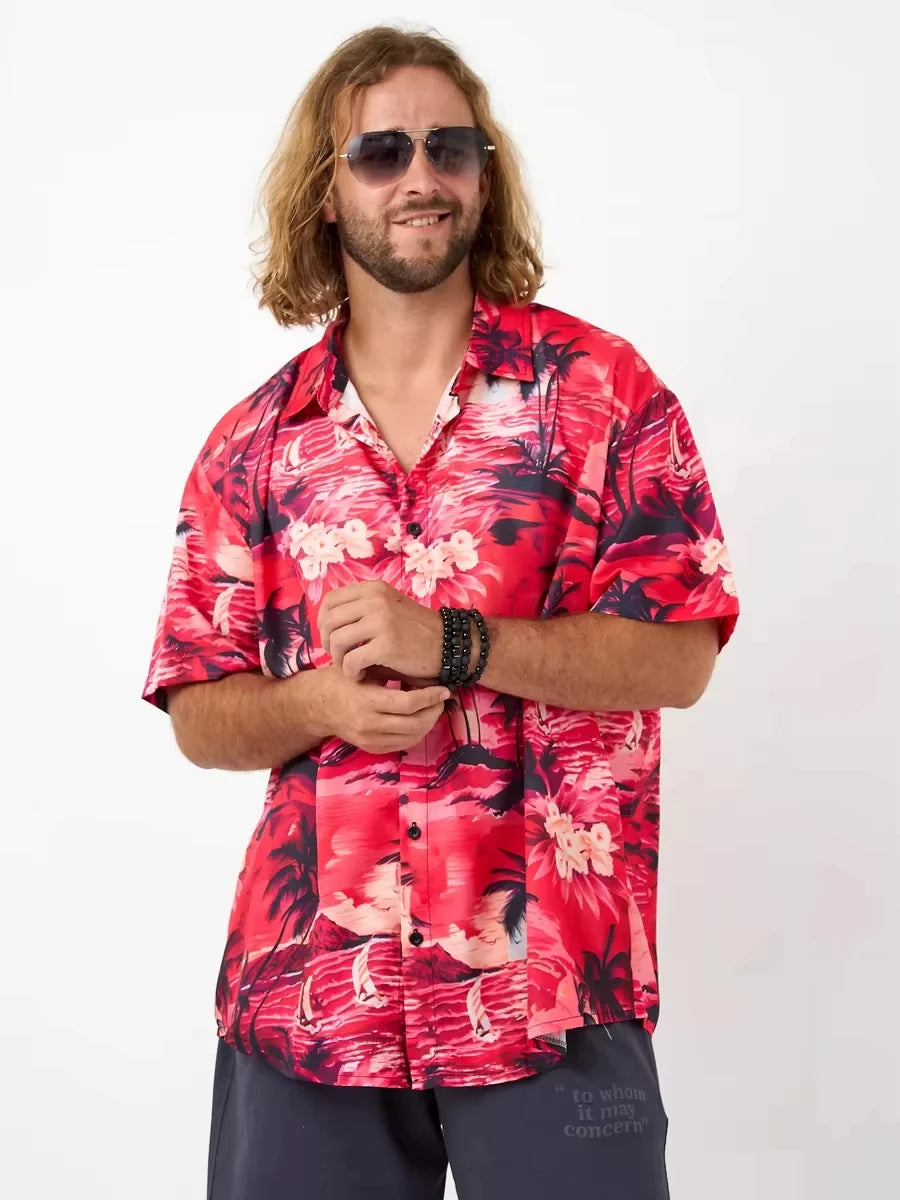 Floral 3D Print Casual Shirt