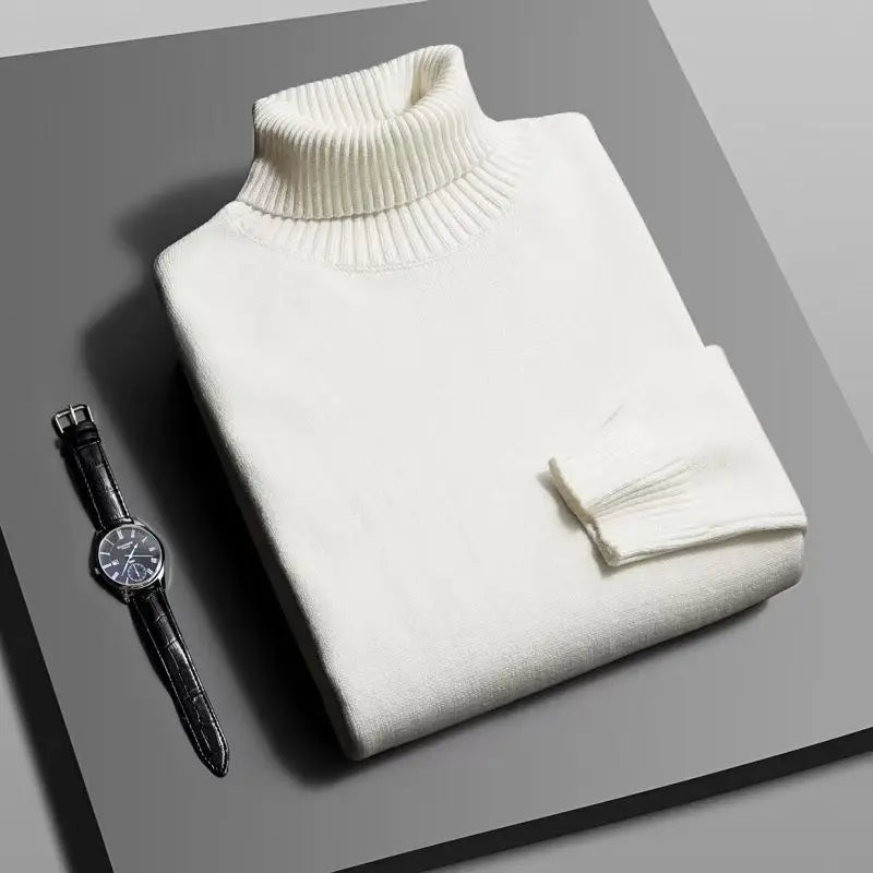 Slim Turtleneck Knit Pullover