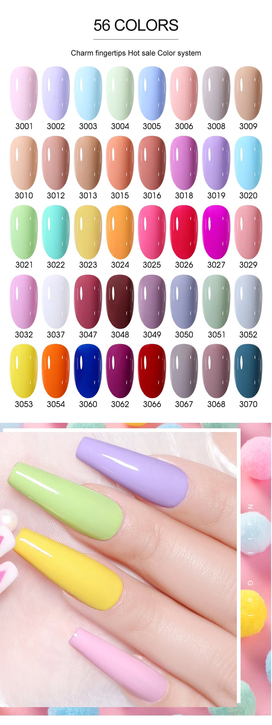 NAILCO 2025 Hot 15ML Gel Nail Polish Nails Semi-permanent UV Varnish High Quality Glass Bottle Nail Art Polish For Manicure