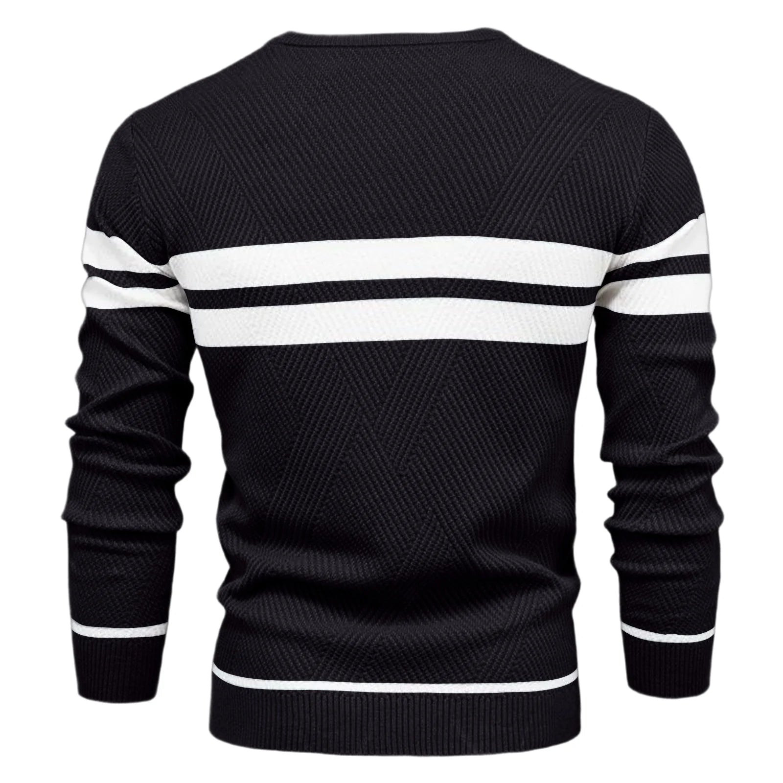 Slim Striped Knit Pullover