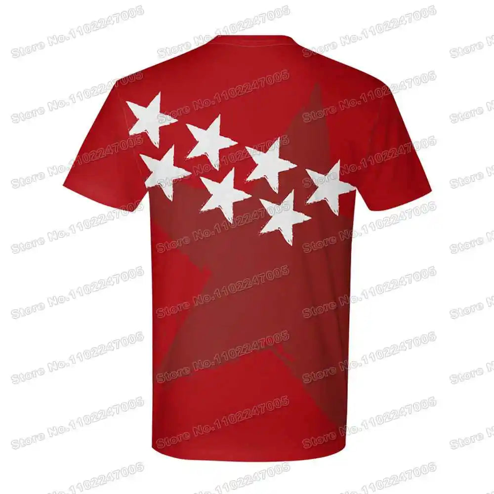 2025 Spain Madrid T Shirt Men Outdoor Shirts Tech Tee Casual Clothing Training Tops fitness MTB Jersey Running Sportswear