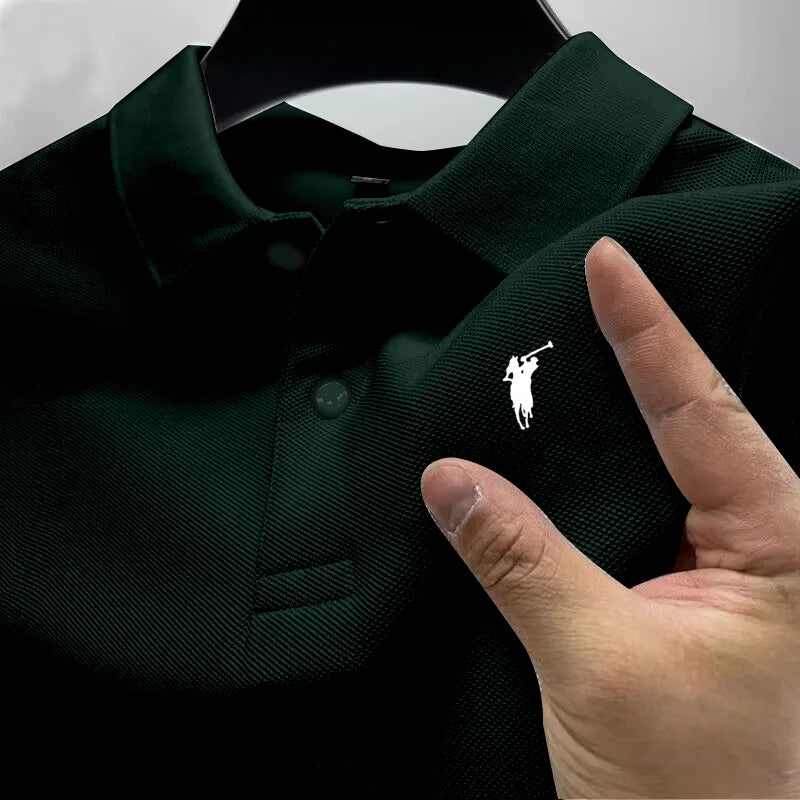 Golf Polo Shirt Men's Business Polo Collar Half Sleeved Top New Summer Casual Short Sleeved T-shirt for Men An