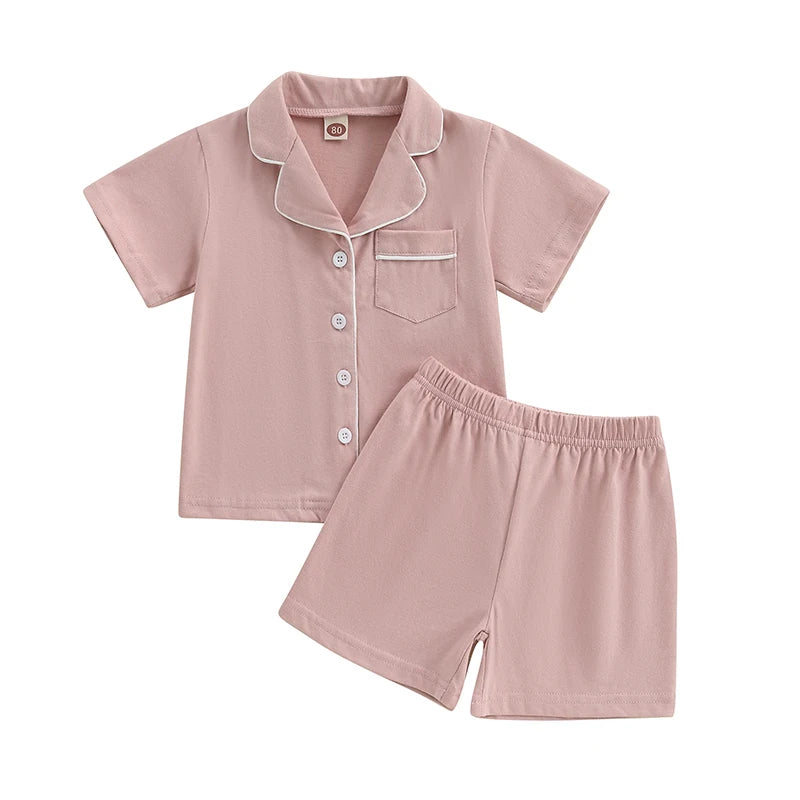 Waffle Pajama Shorts Set