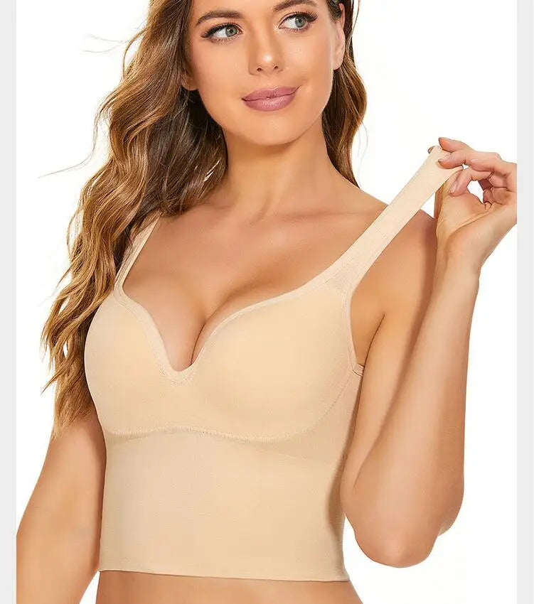 Sexy Sports Bra Beauty Back Push Up Bras Big Backless Straps Soft Support Lingerie For Women Underwear