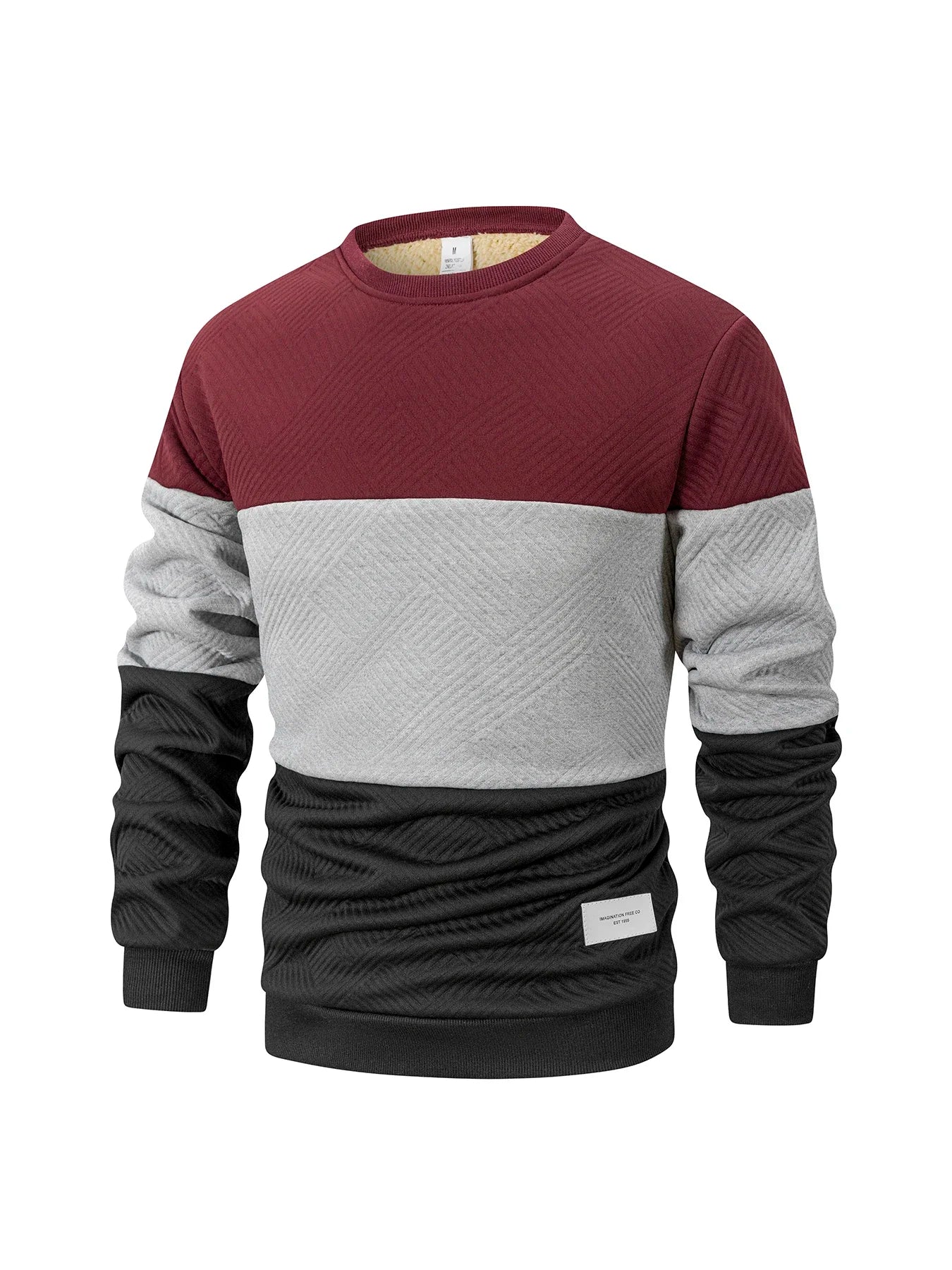 Thick Patchwork Knit Pullover