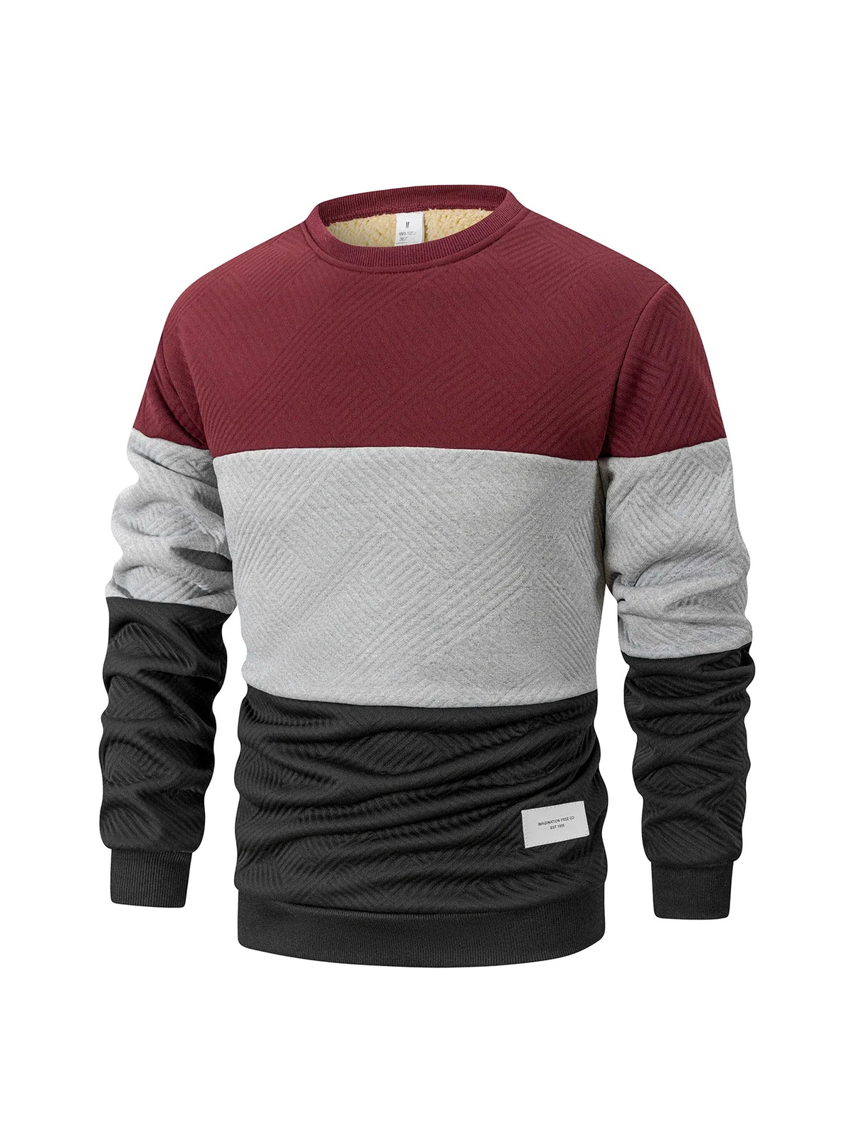 Thick Patchwork Knit Pullover