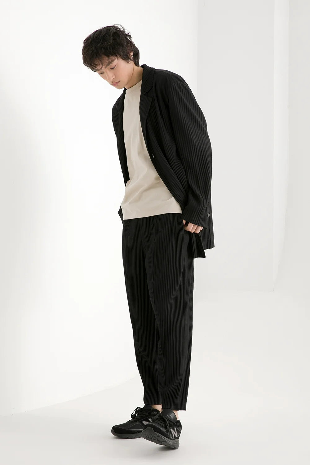 Japanese Pleated Streetwear Suit Pants