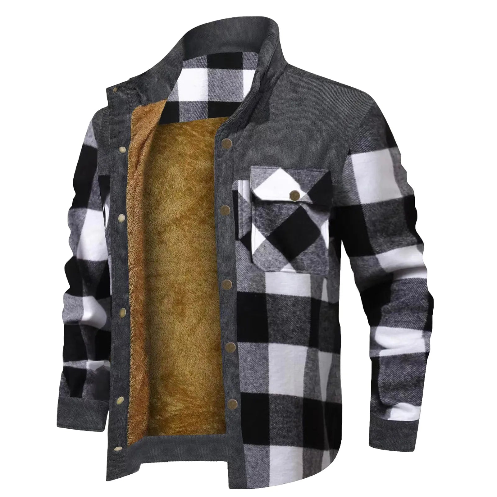 Men’s Quilted Flannel Shirt Jacket