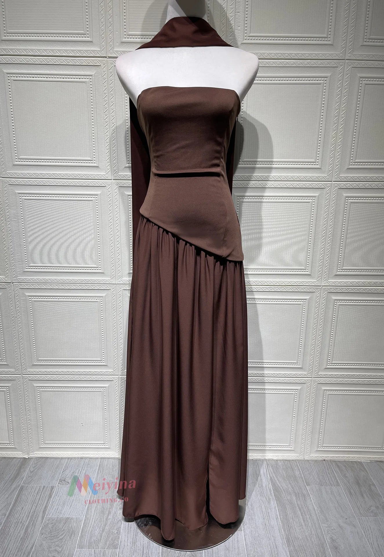 Chiffon Lace Ethereal Evening Gown