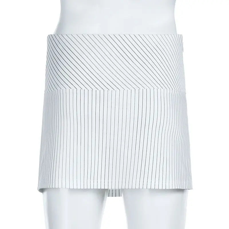 Women Low Waist Skirts Stripes A-line High Waist Skirt for Women Hips Spliced Short Skirt Ladies Bodycon Layered Mini Bottoms