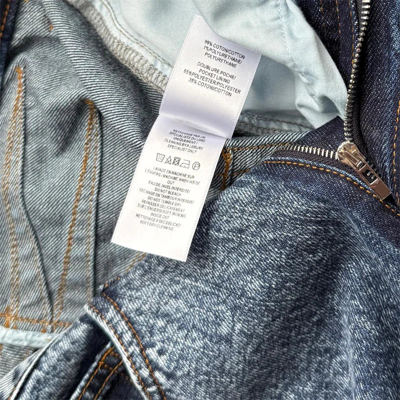 High Waist Straight Denim Pants