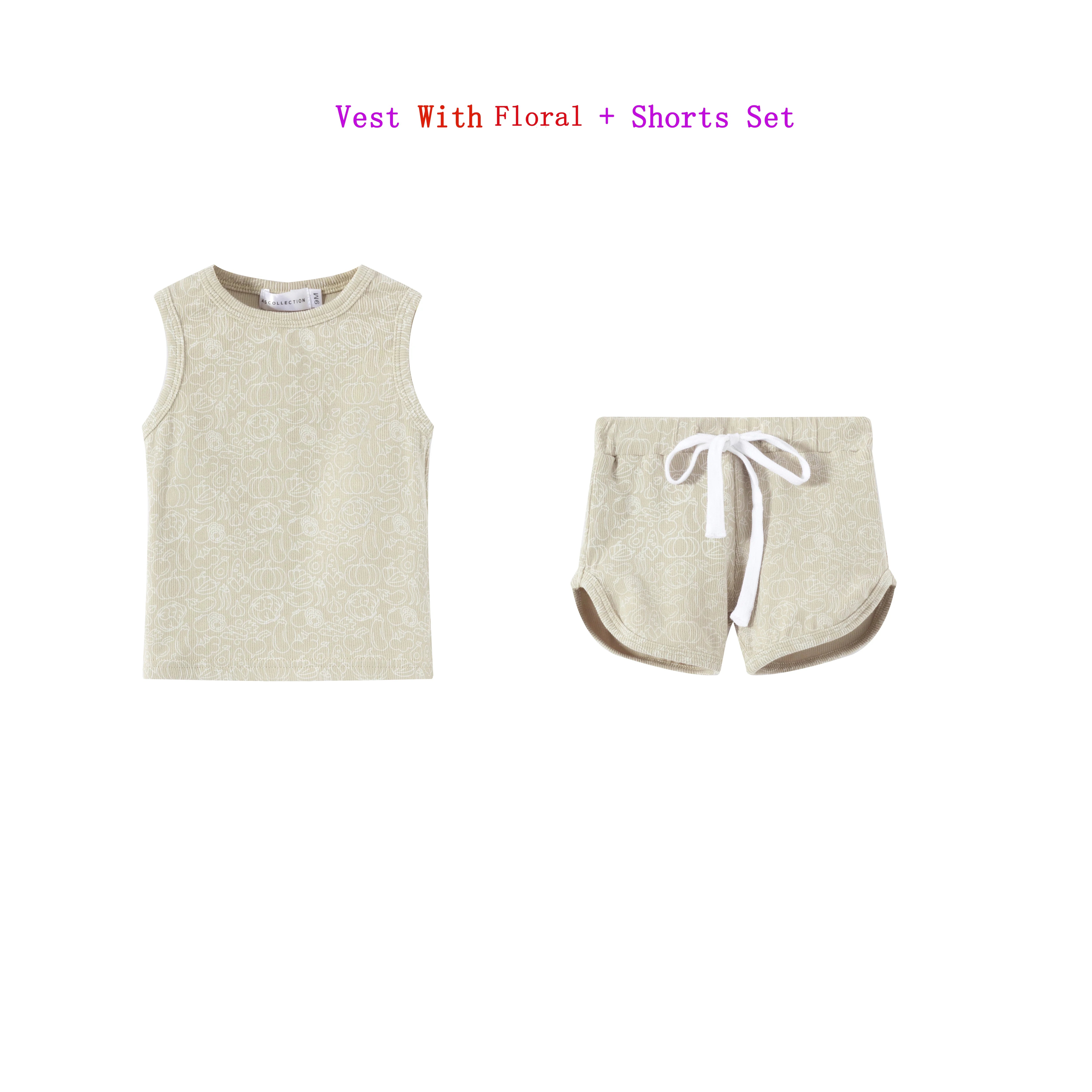 Ribbed Summer Kids Casual Set