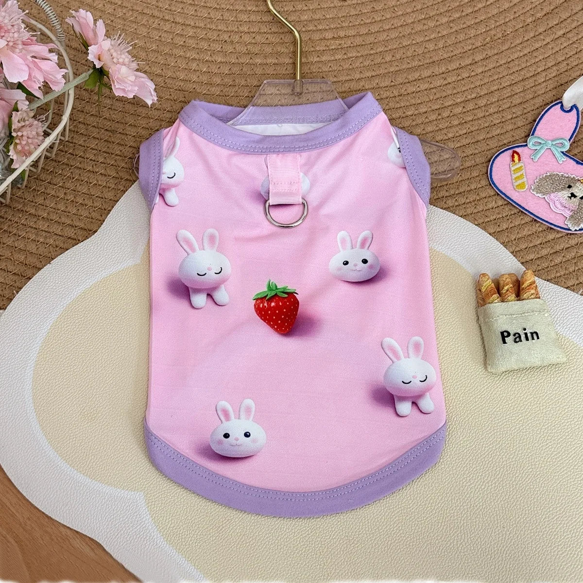 Spring pet apparel: cat & dog clothing - cartoon 3d print, teddy style, cute & breathable, anti-shedding, dropshipping available