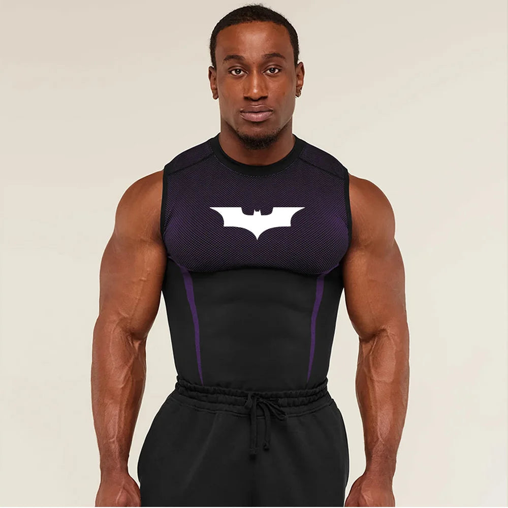 Men's Quick Dry Sport Vest Summer Training Tanktop Sleeveless Gym Workout Fitness Tops Running Tee for Active Men